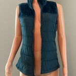 FILA  Vest Womens medium Faux Fur dark blue Full Zip Outerwear Coat Jacket #135 Photo 6