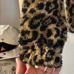 No Boundaries Leopard fleece quarter zip pullover Photo 3