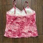 Chadwick's  Pink Snake Print Lace Y2K Cami Tank Top size 12 Photo 4