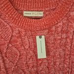 Anthropologie Pilcro Jasmine Cable-Knit Tunic Sweater, marledred, size L Photo 7