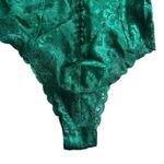 Victoria's Secret Vintage  Green Bodysuit Medium Teddy Lingerie Gold Label Snaps Photo 2