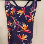 Hapari Tankini Top Bird of Paradise Convertible Straps Blue Orange Pink Large Photo 1