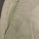 Talbots  Green and White Striped Cuffed and Cropped Pants Size 16 Like New Photo 3