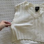 BDG  White Ribbed Knit Sweater Vest Photo 2