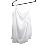 Tyche One Shoulder Pullover Flowy Blouse Tank Top Tunic Shirt White L NWOT Photo 1