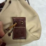 Dooney & Bourke Tan and Brown Leather Hobo Drawstring Bag Photo 5