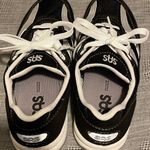 SAS “tour mesh lace up sneaker”. Black suede & silver. Size 7. Comfort Silver Photo 5