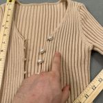 Princess Polly Ribbed Knit Cardigan S Pearl Buttons Fitted Long Sleeve Sweater Photo 4