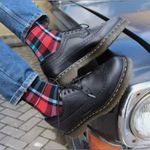 Dr. Martens  3989 Yellow Stitch Smooth Leather Brogue Shoes Women’s Size 9 Photo 1