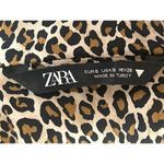 ZARA Beige Black Leopard Animal Print Sleeveless Cami Camisole Crop Top Size S Photo 2