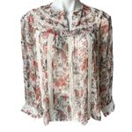 Anthropologie NWT, Feather & Bone Floral Elena Blouse, Sz 12 Photo 6
