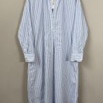 Xirena Marlowe Coastal Stripe Midi Shirt Dress Women Small White Blue Preppy NWT Photo 6