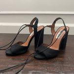 Steve Madden Serrina Black Leather Lace-Up Heels size 5.5 Photo 4