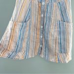 Reformation Landy Marbella Off Shoulder Linen Stripe Dress 10 Photo 8