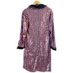 Free People Ella Duster Sequin Purple Combo Black Trim Jacket XS/S Oversized NWT Photo 3