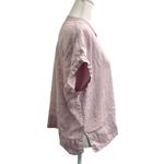 Everlane 100% Linen Boxy Split-Neck Short Sleeve Shirt Top Blouse Purple size 6 Photo 1