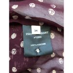 Isabel Marant  Maroon Shoulder Slits Crew Neck Blouse Photo 6