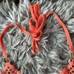 Aerie crochet knit halter triangle bikini top women’s size medium Photo 4