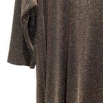 Karen Kane Metallic Boat Neck Long Sleeve Asymmetrical Hemline Top Plus Size 2X Photo 2