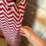Mud Pie  red and white‎ chevron dress women's size medium dress missing belt Photo 1