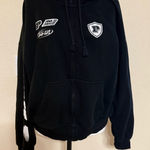 PINK - Victoria's Secret Victoria's Secret Pink Ivy Fleece Relaxed Full Zip Hoodie Color Black Racing Med Photo 0