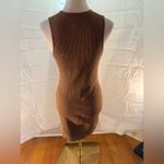 House of Harlow  1960 Brown Ribbed Midi Dress Photo 1