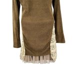 Altar'd State Cowl Neck Lace and Ruffle Accent Long Sleeve Sweater Dress Small Photo 4