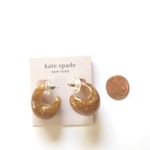 Kate Spade New!  Gold Glitter Huggie Hoop Earrings Photo 3