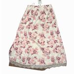NWT LucyParis Womens Small Pink Cream Floral Maxi Skirt Slit Lace Boho Photo 4