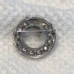 Stunning Vintage Van Dell Sterling Silver Wreath Brooch W Sparkly Rhinestones Multiple Photo 4