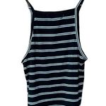 Streetwear Society Black and White Striped Sleeveless Shirt Photo 4