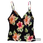 Le Superbe Black Velvet Floral Print Camisole Size 4 NWT Photo 1