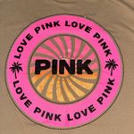 Victoria's Secret PINK CAMPUS SHINE TEE LARGE MOCHA LATTE2 Photo 1