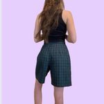 Vintage Dark Green Plaid Bermuda Shorts 🔥 Size 10 Photo 4