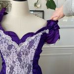 Vintage 80s Zum Zum Purple Little Bo Peep Prom Dress M 8 10 Photo 2