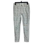 Paige  Gray And White Gingham Mid Rise Verdugo Ankle Cropped Jeans Size‎ 29 Photo 2
