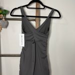 Athleta ‎ Side Scrunch Gray Swim Tank Size Small NWT Photo 5