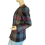 Kasper VINTAGE 1990'S  FOR ASL PURPLE, GRAY & BLUE PLAID WOOL BLAZER (12) Photo 4