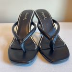 Qupid  Black Isley Mid Heel Sandal Heel Size 5.5 Photo 4