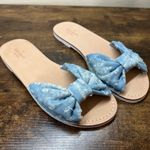 Kate Spade Indi Slide Sandal 8 Denim Bow Slip On Feminine Chic Open Toe Coquette Photo 3