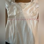 Source Unknown Unbranded White Textured Puff Sleeve Midi Dress Square Neck XS-S Photo 9