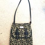 Tommy Hilfiger Black and Tan Shoulder purse Photo 0