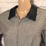 Vintage 1990s Y2K Dress.com Houndstooth Check Blazer Medium? Black Photo 1