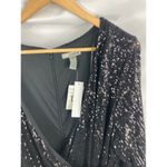 Love by Design NWT Frances Sequin Side Ruched Wrap Mini Dress Size 3X Photo 4