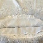 Entro women's white feather trim cami tank top sleeveless blouse L Photo 3