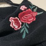 Cloud Chaser  size medium pullover off the shoulder black embroidered sweater NWT Photo 2