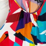 Karen Millen  Womens Abstract Woven Shell Top Sleeveless Round Neck Multi 10 Photo 6