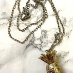 Lane Bryant  vintage gold tone pineapple pendant necklace Photo 0