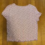American Eagle  Outfitters Light Pink and White Floral Crop Top Photo 3
