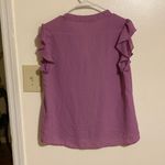 Wishful park Purple  L Ruffle Sleeve Women's Top Photo 2